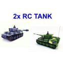 RC tank, RC mini tank Tiger se zvuk. modulem, zelený