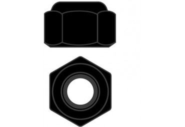 Ocelové Nylon STOPmatky M2,5 - černé - 10 ks. (C-3101-25-6)
