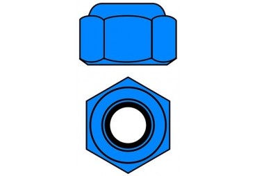 Hliníkové Nylon STOPmatky M4 - modré - 10 ks. (C-31034)