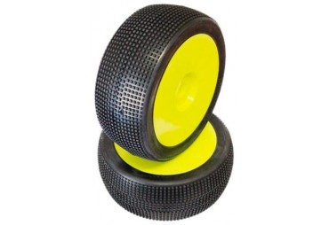 1/8 MICRO PIN COMPETITION OFF ROAD gumy nalepené gumy, HYPER SOFT směs, žluté disky, 2ks. (SP093M35)
