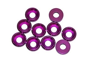 4 mm hliníkové podložky fialové, 10 ks. (UR1511-P)