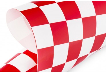 KAVAN nažehlovací fólie - šachovnice červená/bílá (KAV60.12018.2)