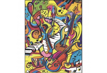Colorvelvet Sametový obrázek Hudba 47x35cm