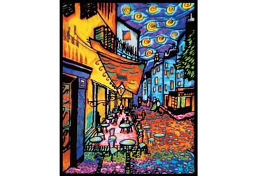 Colorvelvet Sametový obrázek Café d´Arles 50x70cm