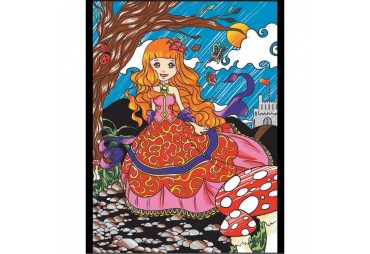 Colorvelvet Sametový obrázek Princezna 21x29,7cm