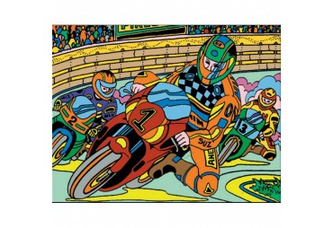 Colorvelvet Sametový obrázek Motorkář 21x29,7cm