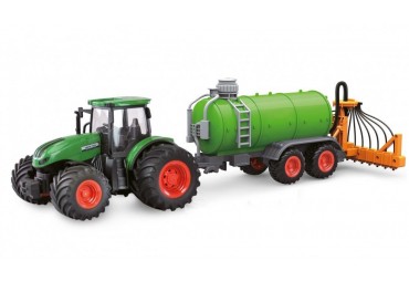 Amewi RC Traktor 2,4 Ghz s funkční cisternou, světla, zvuk 1:24