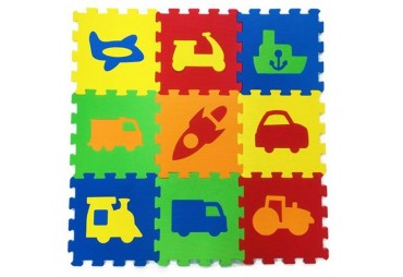 Siva Pěnové puzzle pro děti - vozidla