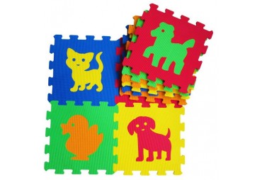 Siva Pěnové puzzle pro děti - zvířata