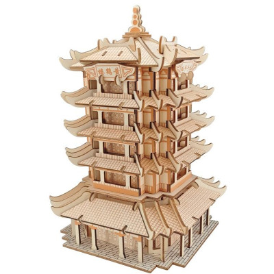 Woodcraft Dřevěné 3D puzzle Yellow Crane Tower
