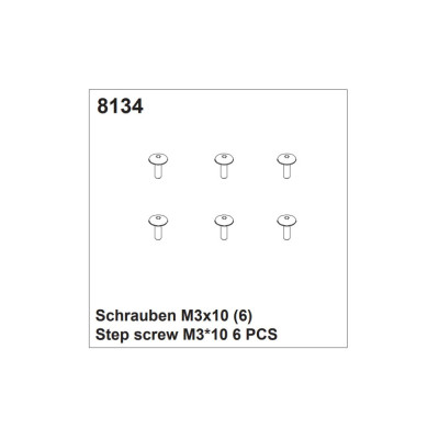 Šrouby M3x10 6 ks pro 3144