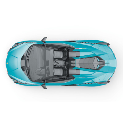 RE.EL Toys RC auto Lamborghini Sian  1:16 modrá metalíza, proporcionální RTR LED 2,4Ghz