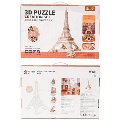 RoboTime 3D dřevěná skládačka Eiffelova věž velká