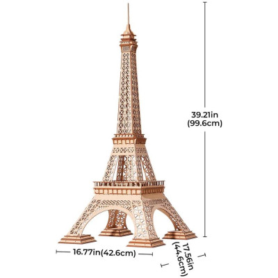 RoboTime 3D dřevěná skládačka Eiffelova věž velká