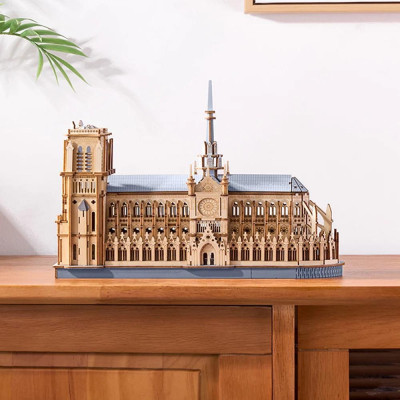 RoboTime 3D dřevěná skládačka Pařížská katedrála Notre-Dame