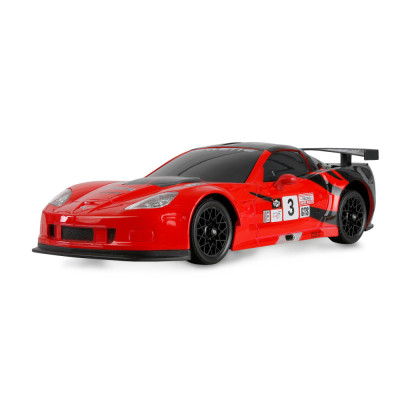Corvette C6.R RC Drift Car 4WD LED 1:18 RTR licencovaná červená