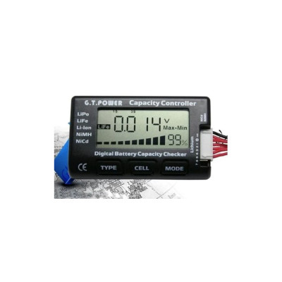 Tester LiPo LiFe LiIon NiMh NiCd baterií 1-7S