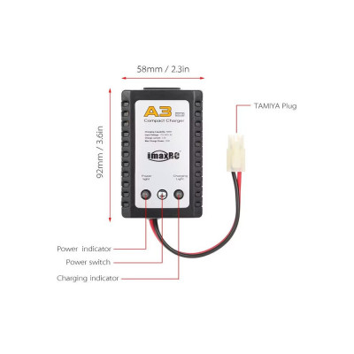 Nabíječ ImaxRC A3 pro baterie NiMh a NiCd 2A