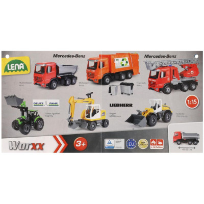 Auto hasiči s žebříkem Mercedes Arocs plast 47cm