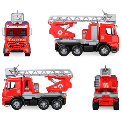 Auto hasiči s žebříkem Mercedes Arocs plast 47cm