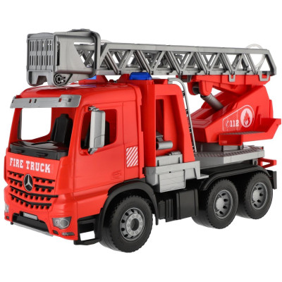 Auto hasiči s žebříkem Mercedes Arocs plast 47cm