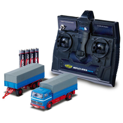 RC nákladní vůz MB 1620 s plachtou a přívěsem 1:87 RTR