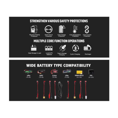 Nabíječ i vybíječ DUO L6X2 DC 240W, AC 150W -10Ax2 (balancer, vestavěný zdroj)