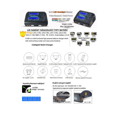 Nabíječ i vybíječ DUO L6X2 DC 240W, AC 150W -10Ax2 (balancer, vestavěný zdroj)