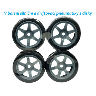 RC driftovací auto Toyota, světla, kouř, RTR sada, 1:16 4WD