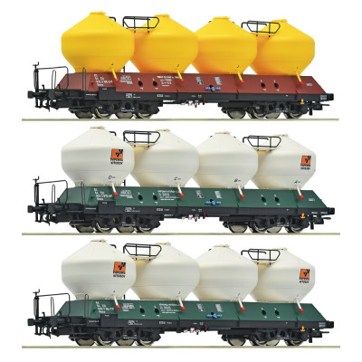 Roco 3dílná sada nákladních vozů na cement Uacs ČD  - 6600180